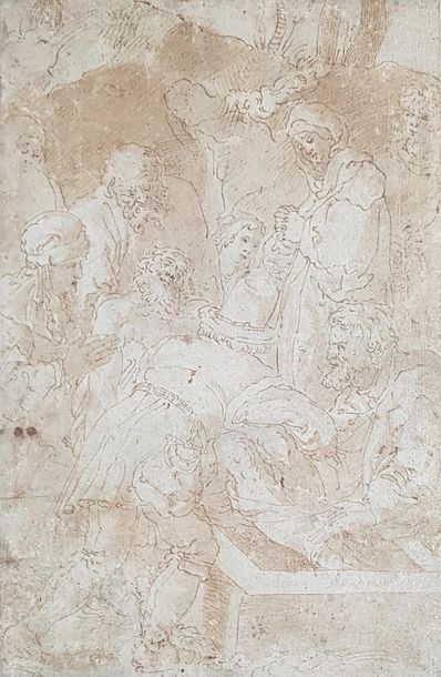 Northern School of the 17th century
The Entombment.
Pen...