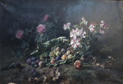 null Gustave Émile COUDER (1845-1903)
"La cueillette", 1884.
Important oil on canvas...