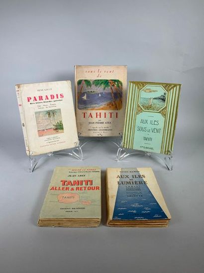 Lot de cinq livres : - Jean ABLY, Tahiti...