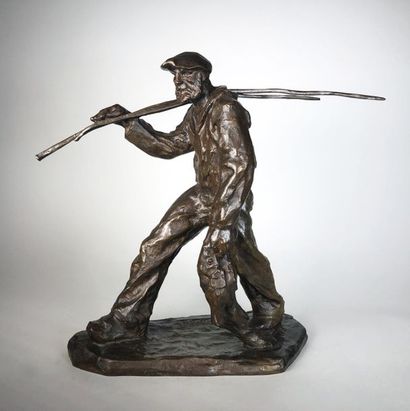 null François MÉHEUT (1905-1981)
Retour du pêcheur.
Epreuve en bronze à patine brun...