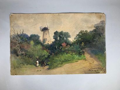 Ecole française du XIXe siècle Le moulin...