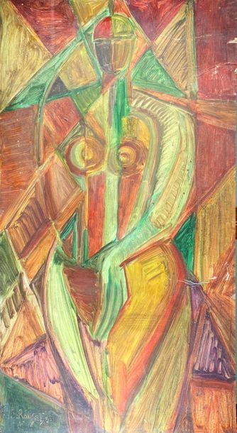Elisabeth RONGET (1893-1972) Femme cubiste,...