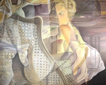 null Gérard LARGUIER (né en 1938)
Femme assoupie, 1976.
Huile sur toile signée en...