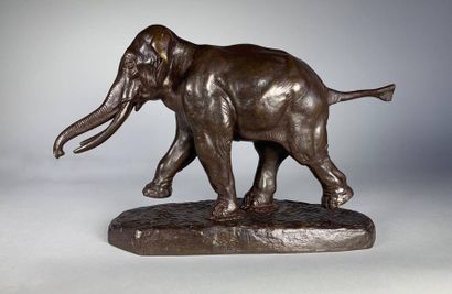 Antoine-Louis BARYE (1795-1875) Grand éléphant...