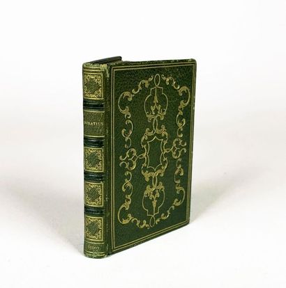 null HORACE. Opera omnia. Paris, Mesnier, 1828. In-32 (7 x 4.8 cm), green chagrin...