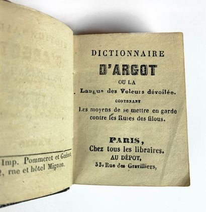 Dictionnaire d'argot, ou La Langue des voleurs...