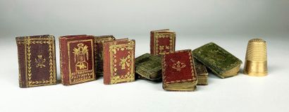 [ALMANACHS]. 12 volumes in-128 (2,3 x 2 cm),...