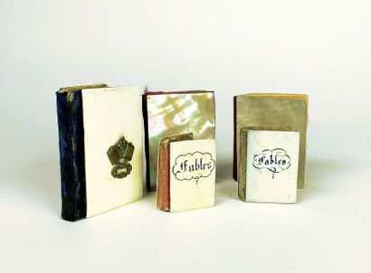 null [NARRATOR AND IVORY] (Fables.) 5 volumes including 3 in-64 (4.6 x 3.4 cm) and...