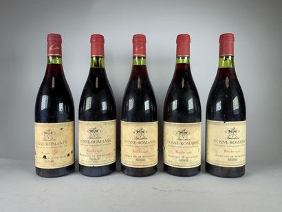 null Five bottles of Vosne-Romanée. Nicolas 1976. (2 LB and 3 B)