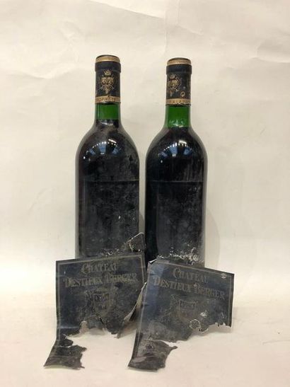 null Deux bouteilles de Saint Emilion Grand Cru, château d'Estieux Berger (étiquettes...