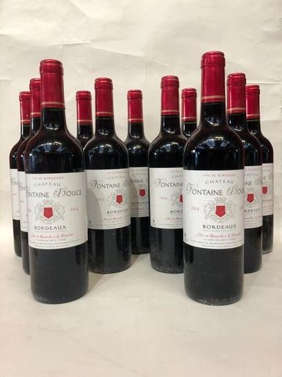 null Onze bouteilles de Bordeaux, château Fontaine Douce, 2014