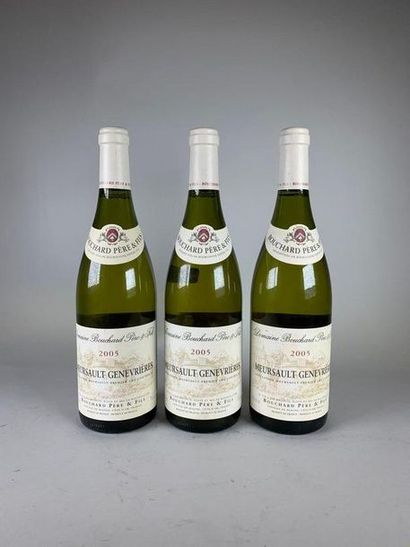Trois bouteilles de Meursault Genevrières....