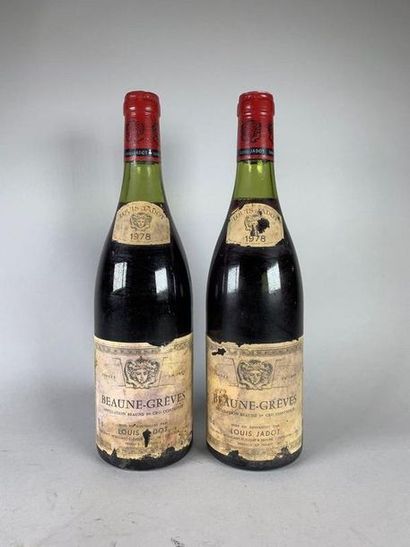 null Two bottles of Beaune-Grèves.Beaune 1er cru Louis Jadot 1978 (B)