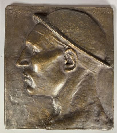 null Constantin MEUNIER (1831-1905)

Tête de mineur.

Bas-relief en bronze à patine...