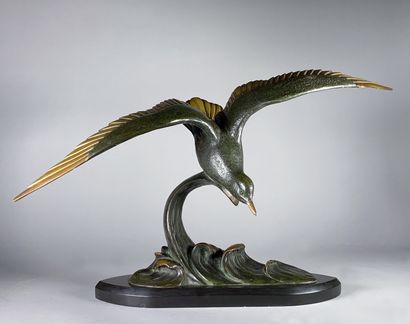 null Irénée ROCHARD (1906-1984)

La mouette.

Epreuve en bronze à double patine brun-vert...