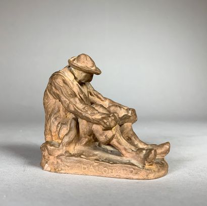 null Aimé-Jules DALOU (1838-1902) pour SEVRES

Le berger assis.

Epreuve en terre...