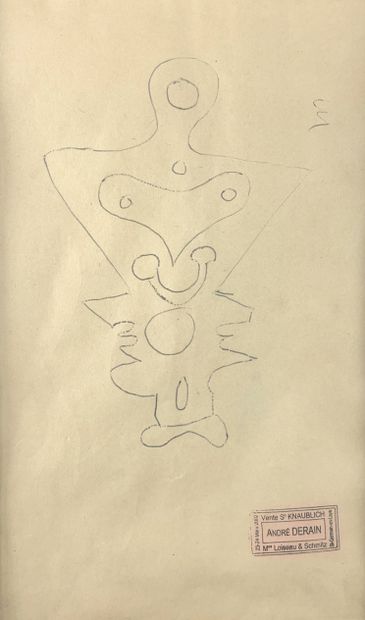 null André DERAIN (1880-1954)

Composition abstraite.

Dessin à la pointe bille sur...