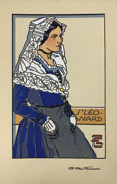 null 
Georges GÉO-FOURRIER (1898-1966)
Dix estampes en couleur concernant le Limousin...