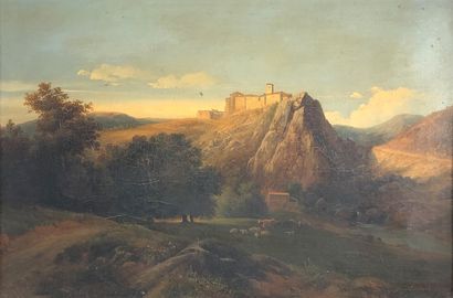 null Nicolas Victor FONVILLE (XIXe siècle)

Château surmontant une vallée.

Huile...