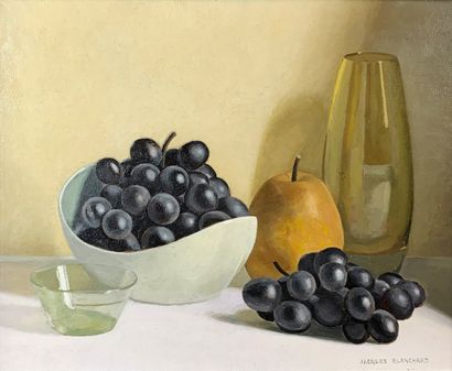 null Jacques BLANCHARD (1912-1992) 

Nature morte au raisin et à la poire.

Huile...