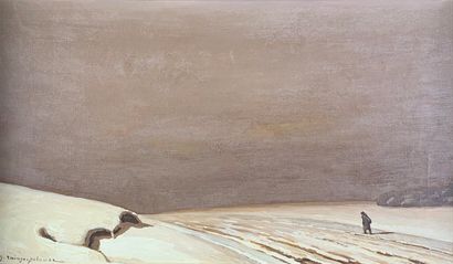 null Germain RAINGO-PELOUSE (1893-1963)

"Seul dans l'immensité".

Huile sur toile...