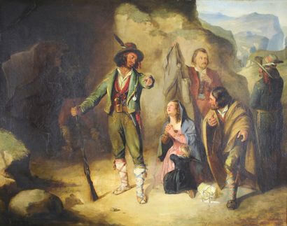 null Entourage de Léopold ROBERT (1794-1835)

Les brigands et les voyageurs. 

Huile...