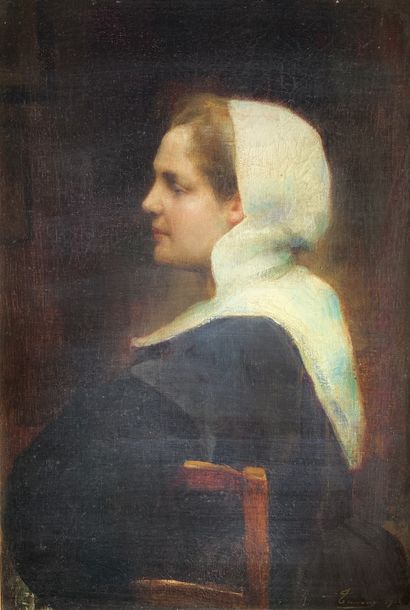 null Adrien Henri TANOUX (1865-1923)

Portrait de femme à la coiffe blanche de profil,...