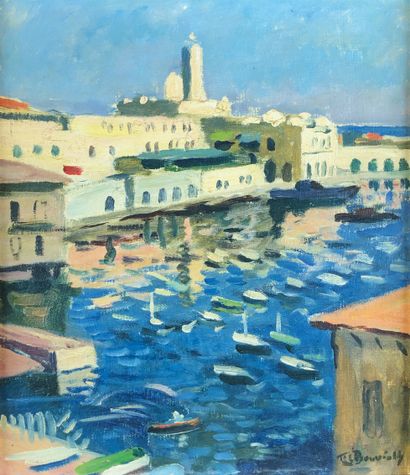 null Maurice BOUVIOLLE (1893-1971)

Le port d'Alger.

Huile sur toile signée en bas...