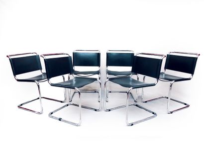 null Marcel BREUER (1902-1981) (d'après)

Suite de six chaises modèle B33 en métal...