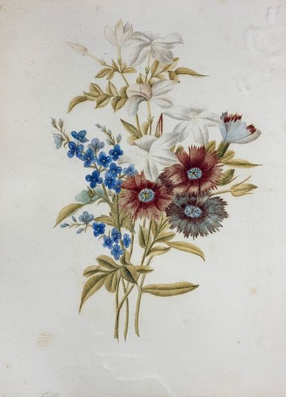 null Ecole du XIXe siècle dans le goût de Pierre-Joseph REDOUTÉ (1759-1840)

Bouquets...