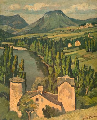 null André STRAUSS (1885-1971)

"Le vieux château La Rosier", 1961.

Huile sur toile...