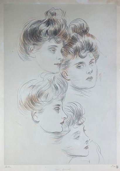 null Paul César HELLEU (1859-1927)

 (d'après

Etudes de têtes de femmes.

Impression...
