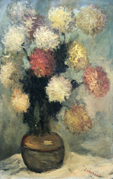 null Ricardo ZAMORANO (né en 1922)

Bouquet de fleurs. 

Huile sur toile signée en...
