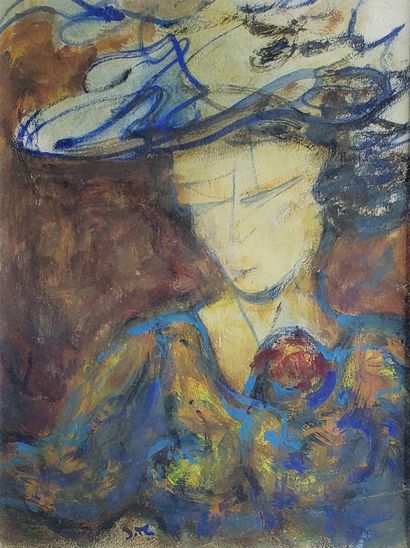 null Jeanne MODIGLIANI (1918-1984)

Portrait de femme.

Gouache signée en bas à gauche.

Vue...