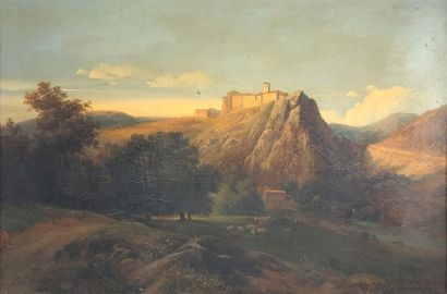 null Nicolas Victor FONVILLE (XIXe siècle)

Château surplombant une vallée.

Huile...