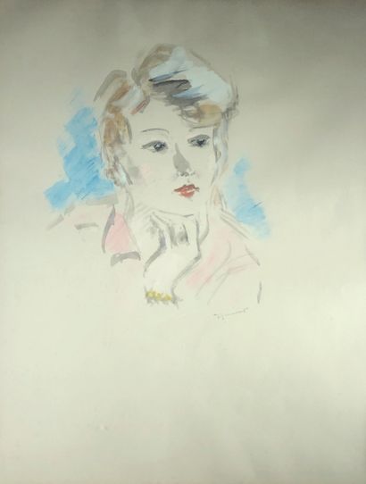 null André DIGNIMONT (1891-1965)

La galante. 

Aquarelle signée du cachet de l'artiste...