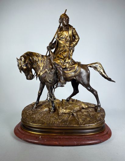 null Pierre-Jules MÈNE (1810-1879)

Chasseur aficain n°2.

Epreuve en bronze à double...
