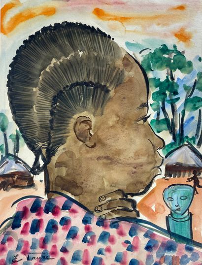 null Elisabeth FAURE (1906-1964)

Jeune femme au Congo.

Aquarelle signée en bas...