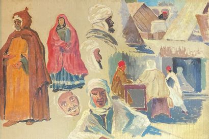 null René POTTIER (1897-1968)

Etudes de types arabes. 

Huile sur toile marouflée...