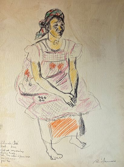 null Renée BERNARD (1906-2004)

Portrait d'Africaine.

Gouache signée en bas à gauche.

Vue...
