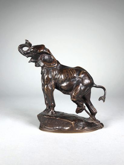 null Emmanuel FREMIET (1824-1910)

Eléphanteau entravé.

Epreuve en bronze à patine...