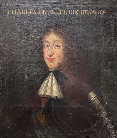 null Ecole du XVIIe siècle

Portrait de "Charles Emanuel duc de Savoie" en armure.

Huile...