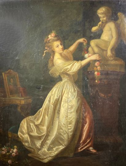 null Ecole du XIXe siècle

Allégorie de l'Amour.

Huile sur toile.

81 x 65 cm