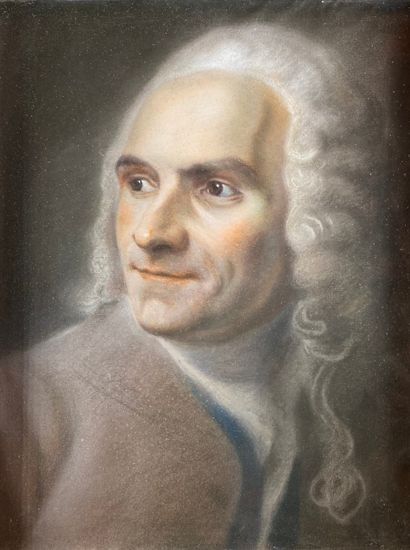 null Ecole française du XIXe siècle.

Portrait de Voltaire.

Pastel. Au dos ancienne...