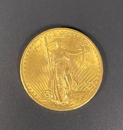 null Pièce en or de vingt dollars, saint Gaudens, 1924.