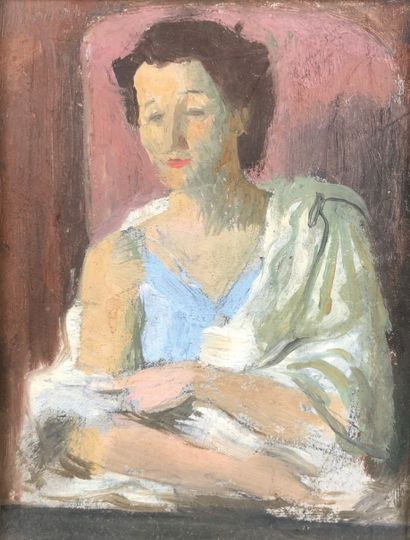 null Jean SOUVERBIE (1891-1981)

Portrait de jeune femme à la chemise bleue.

Huile...