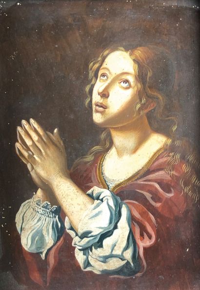 null Ecole française du XIXe siècle

Marie Madeleine.

Peinture sur panneau.

26...