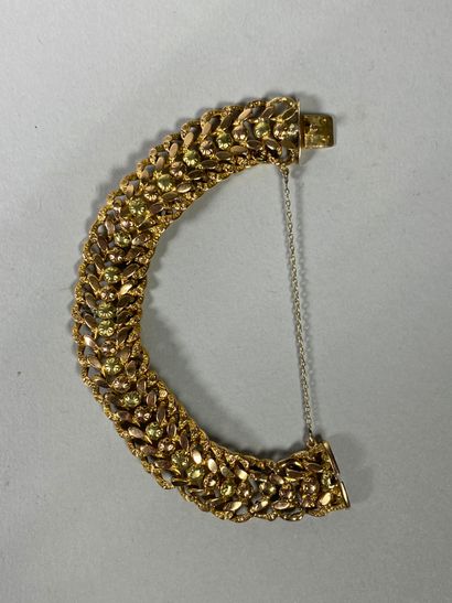 Bracelet en or de couleurs 18K (750°/°°)...