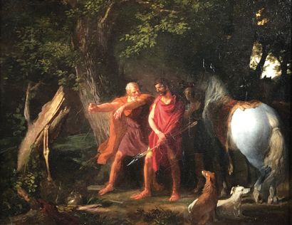 null Guillaume GUILLON-LETHIÈRE (1760-1832) 

Milon de Crotone.

Huile sur toile...