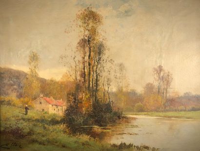 null Charles CLAIR (1860-1930)

Promeneuse au bord de l'étang.

Huile sur toile signée...
